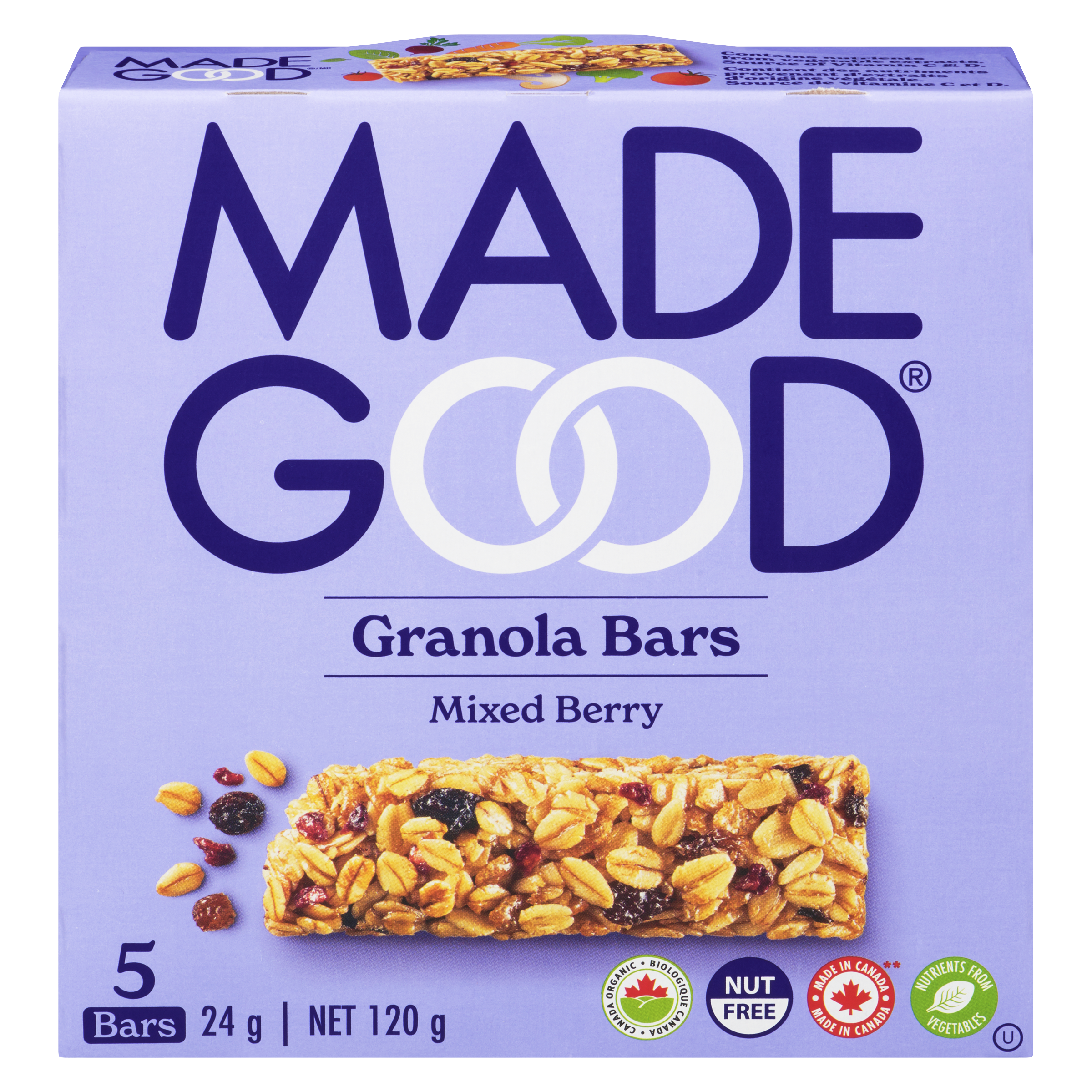 MADE GOOD BARS MIXED BERRIES